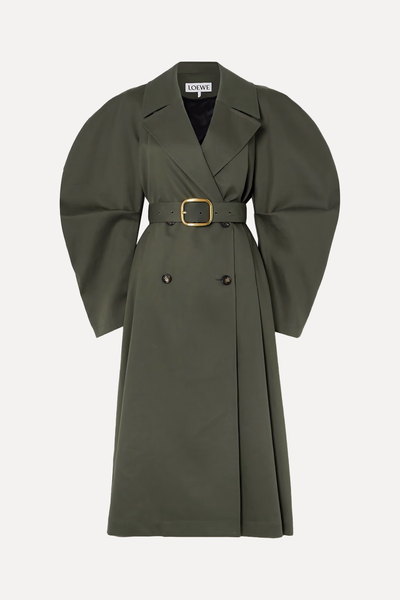 Belted Double-Breasted Cotton-Gabardine Trench Coat from Loewe