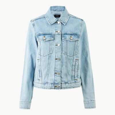 Pure Cotton Button Detailed Denim Jacket 