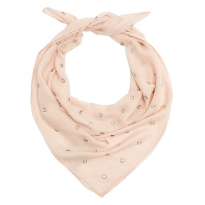 Eyelet-Embellished Silk Scarf from Bottega Veneta