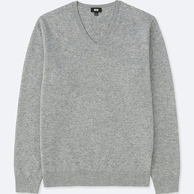 Cashmere V Neck Long Sleeve Sweater