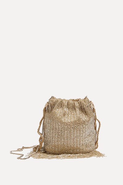 Bucket Bag With Beading & Fringing from Pull & Bear