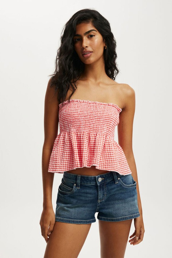 Billie Shirred Tube Top from Cotton On
