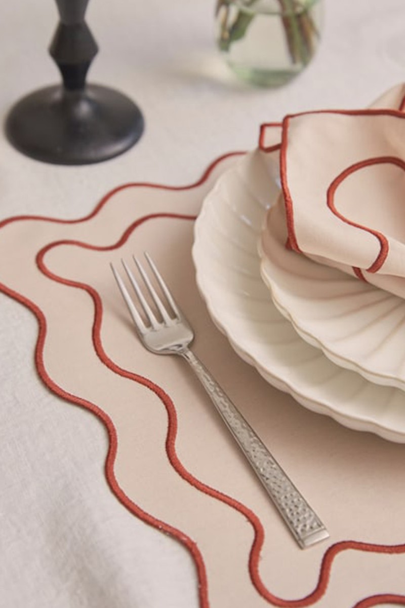 Set Of 4 Dusty Rose Placemats from Sixty3 Styled