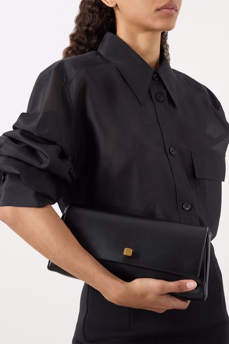 Audrey Leather Clutch from Khaite