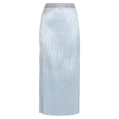 High-Rise Crepe Plissé Midi Skirt from Amira Haroon