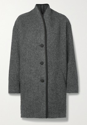 Jelanyo Faux Suede-Trimmed Wool Coat from Isabel Marant Etoile