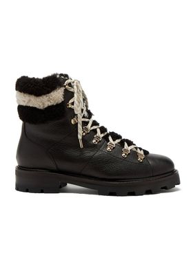 Eshe Shearling-Lined Leather Boots from Jimmy Choo