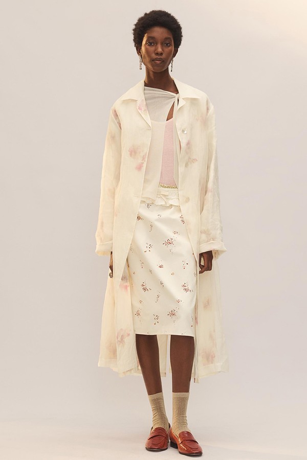 Printed Silk Frock Coat