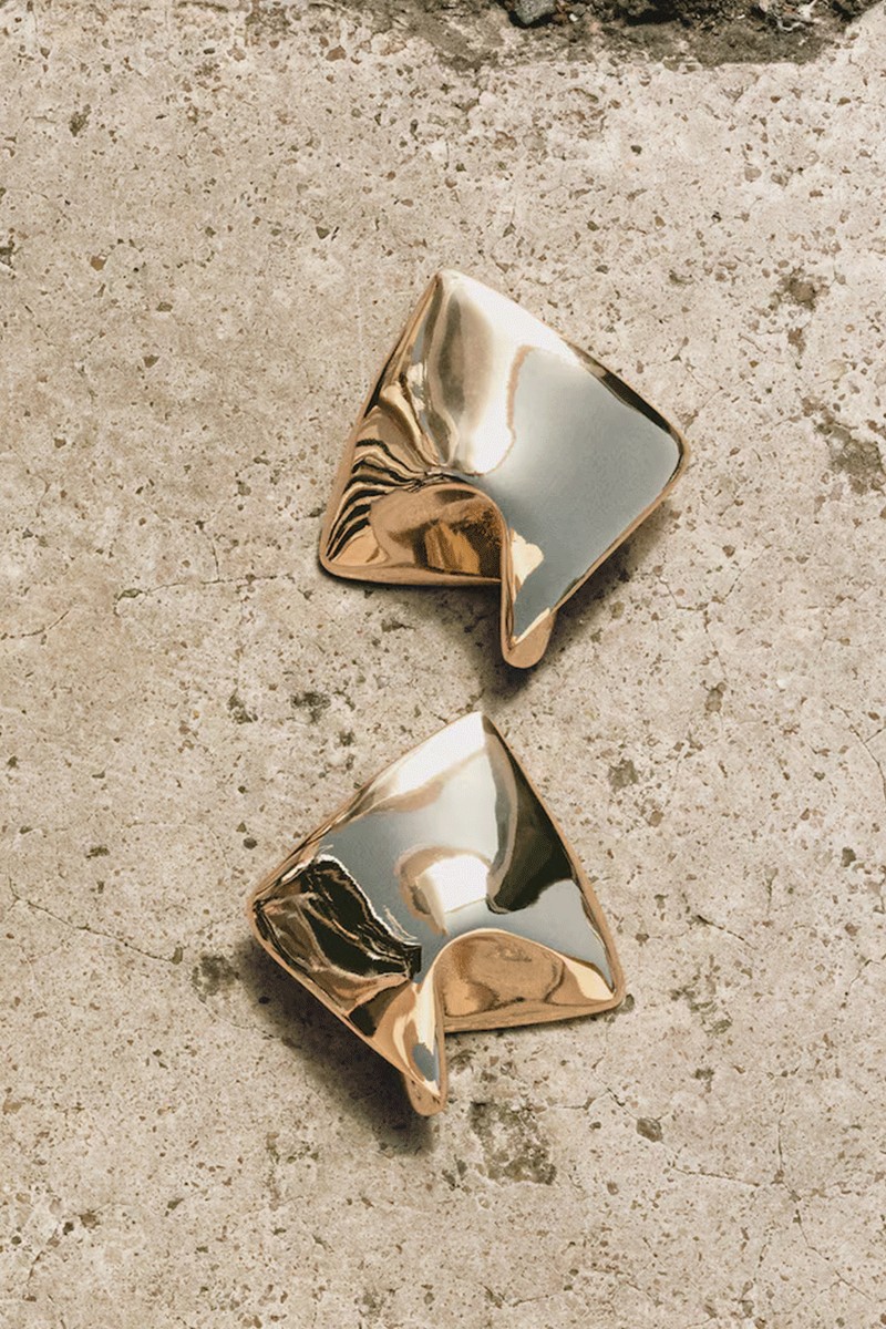 Irregular Metallic Earrings