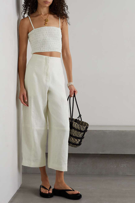 Cropped Linen Wide-Leg Pants from Atm Anthony Thomas Melillo