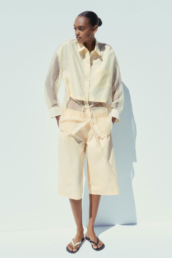 Organza Combined Oversize Shirt from Zara