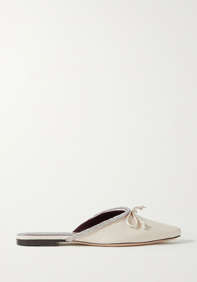 Gina Crystal-Embellished Leather Mules from Staud