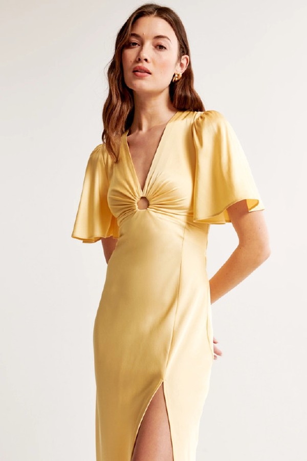 Angel Sleeve O-Ring Maxi Dress from Abercrombie & Fitch