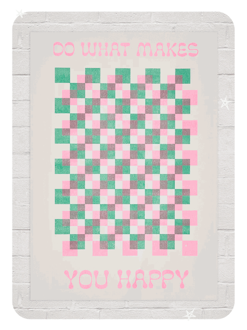 Happy Graphic Poster from Urban Outfitters