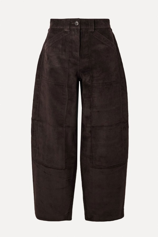 Cotton-Corduroy Barrel-Leg Pants from CO
