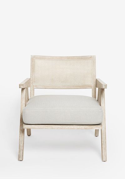 Abel Wooden Rattan Accent Chair