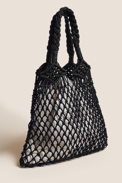 Cotton Rich Macramé Shoulder Bag