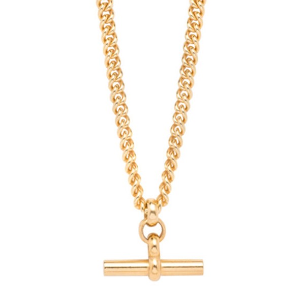 Gold T-Bar Curb Link Necklace from TIlly Sveaas