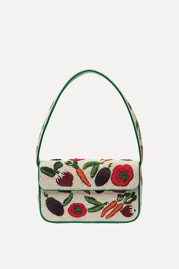 Tommy Small Beaded Shoulder Bag from Staud 