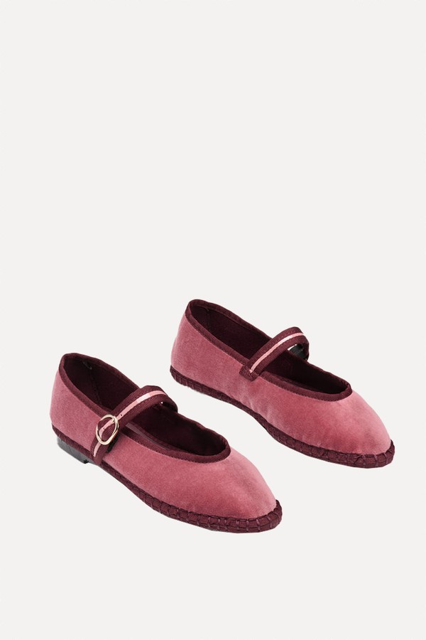 Velvet Pierre Mary Janes from Flabelus