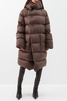 Quilted Hooded Down Coat from Rick Owens