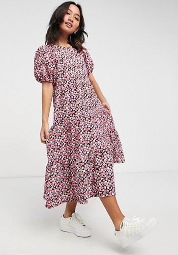 Petite Midi Tiered Smock Dress from Asos Design