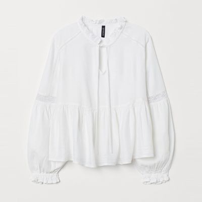 Blouse With Lace from H&M