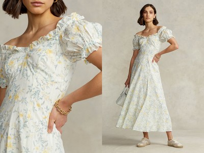 Floral Off-the-Shoulder Cotton Maxidress, £549