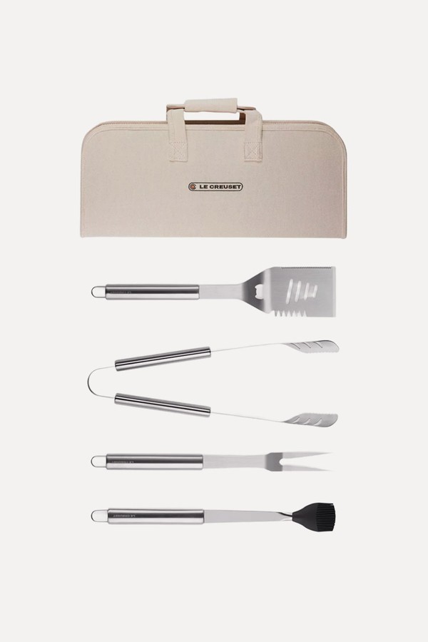 Set Of 4 Stainless Steel BBQ Tools & Carry Bag from Le Creuset 