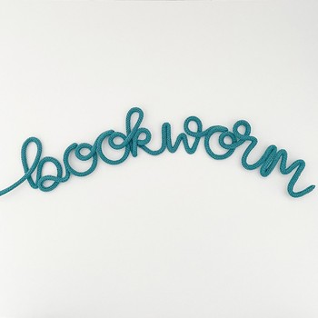 Bookworm Wire Word Wall Art Sign from Hey Kiddo Studio