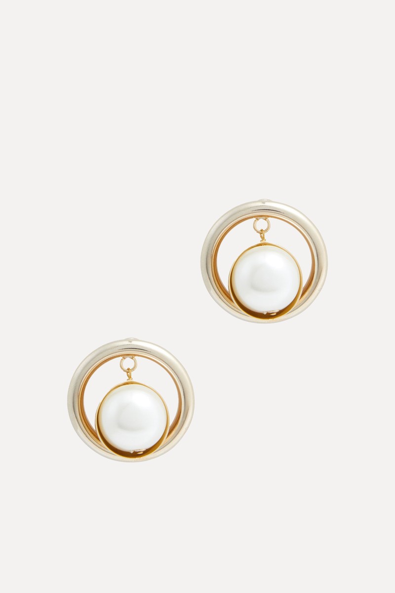 Miranda Faux Pearl Stud Earrings from Rosantica