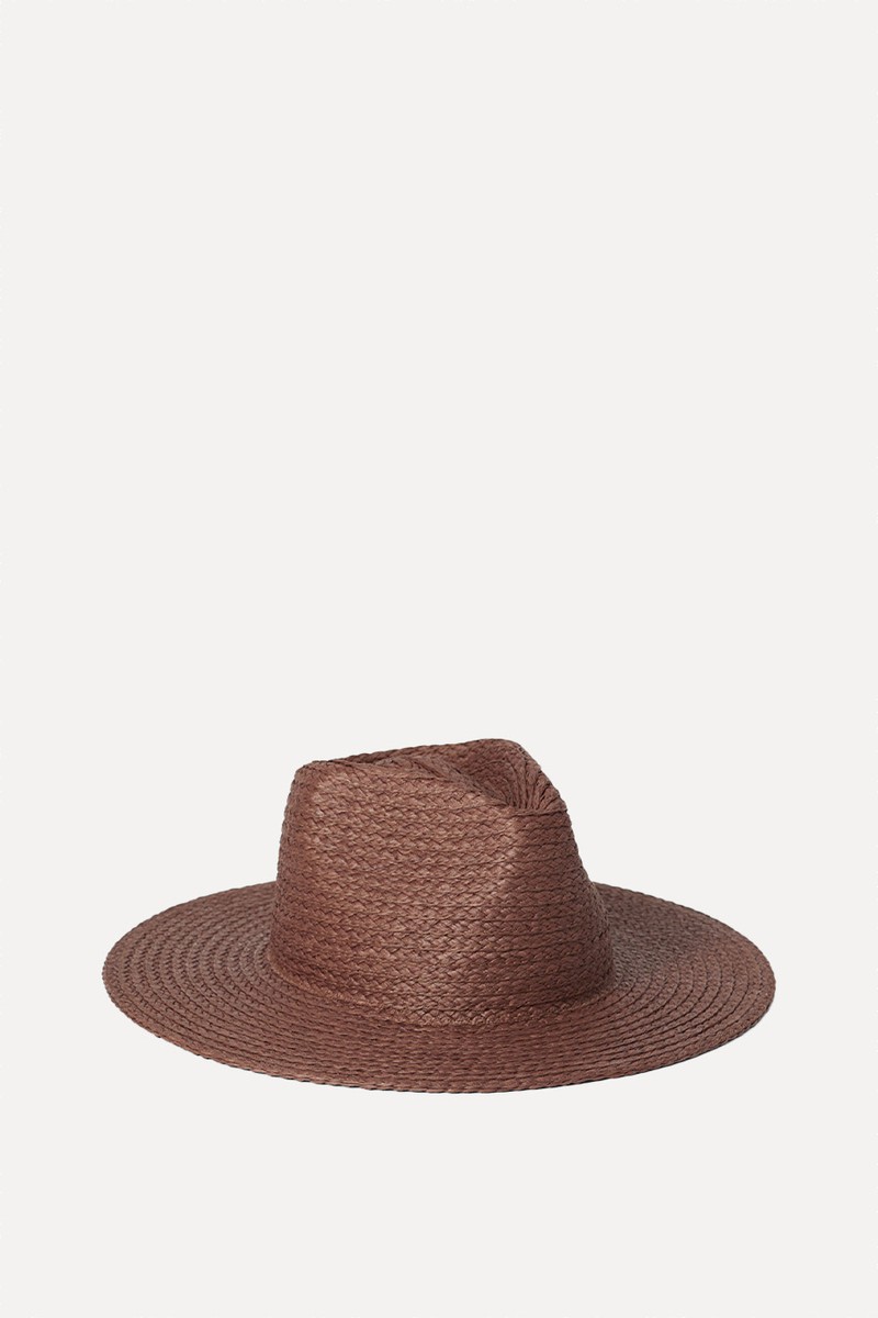 Diamond-Crown Straw Hat