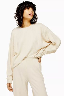 Loungewear Ribbed Slouch Sweatshirt from Topshop