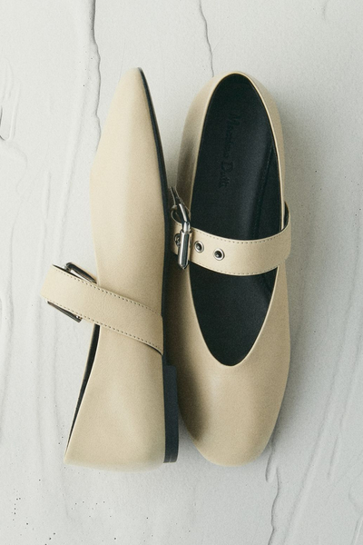 Soft Ballet Flats With Buckle