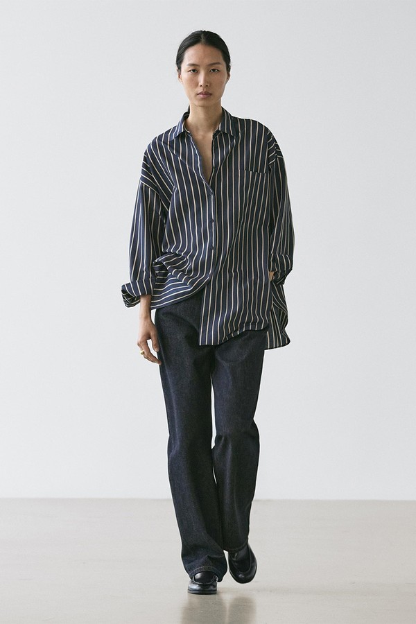 Striped Flowing Shirt With Pocket Detail  from Massimo Dutti 