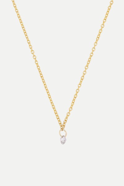 Grown Diamond Solitaire Necklace