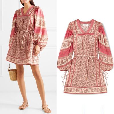 Juniper Rioting Printed Cotton-Voile Mini Dress from Zimmermann