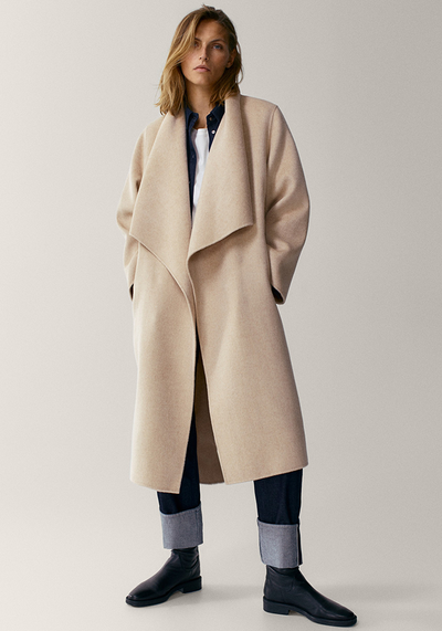 100% Wool Hand-Tailored Coat from Massimo Dutti