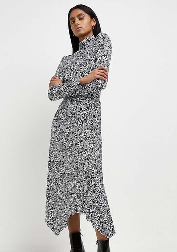 Asymmetric Hem Midi Dress from River Island