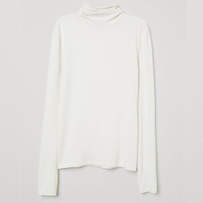 Jersey Polo Neck Top from H&M