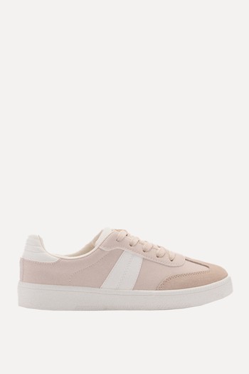 Leather mixed sneakers from Mango