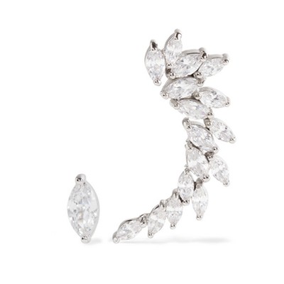 Silver-Tone Cubic Zirconia Earrings from Kenneth Jay Lane