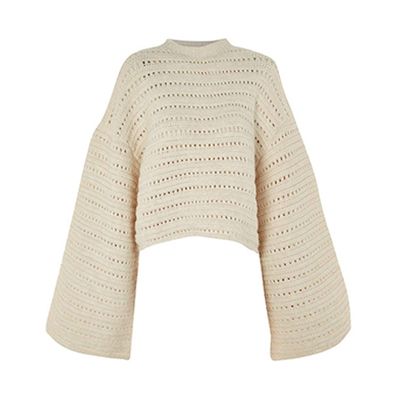 Crop Wide Sleeve Jumper  from Topshop