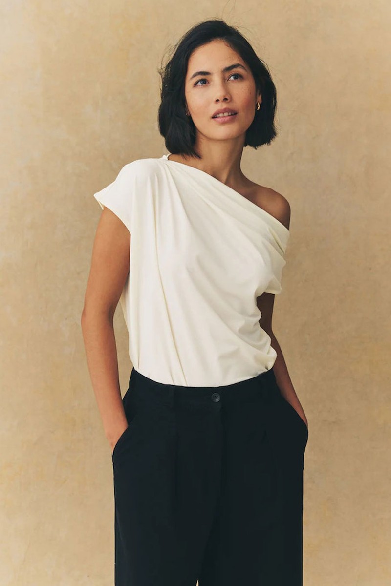 Drape Asymmetric Sleeveless Top from Next