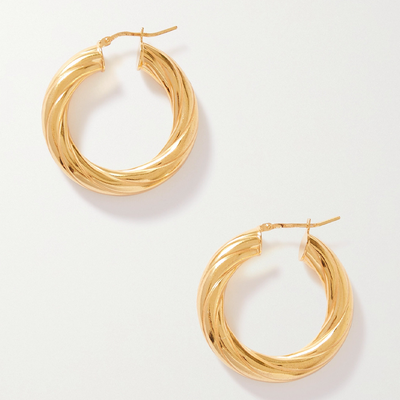 Whirlwind Gold-Plated Hoop Earrings from Loren Stewart