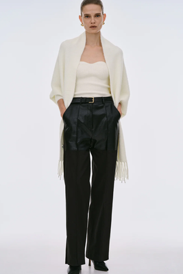 Leather Panelled Trousers