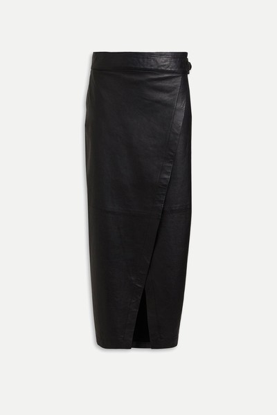 Bolt Leather Midi Wrap Skirt from  Envelope1976 