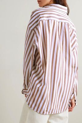 Amy Oversized Striped Cotton Shirt from Fortela