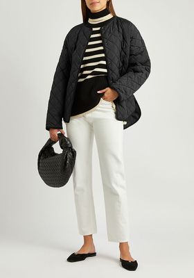 Black Quilted Shell Jacket from Totême