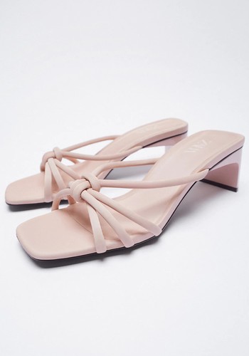 Knotted Mid Heel Sandals from Zara